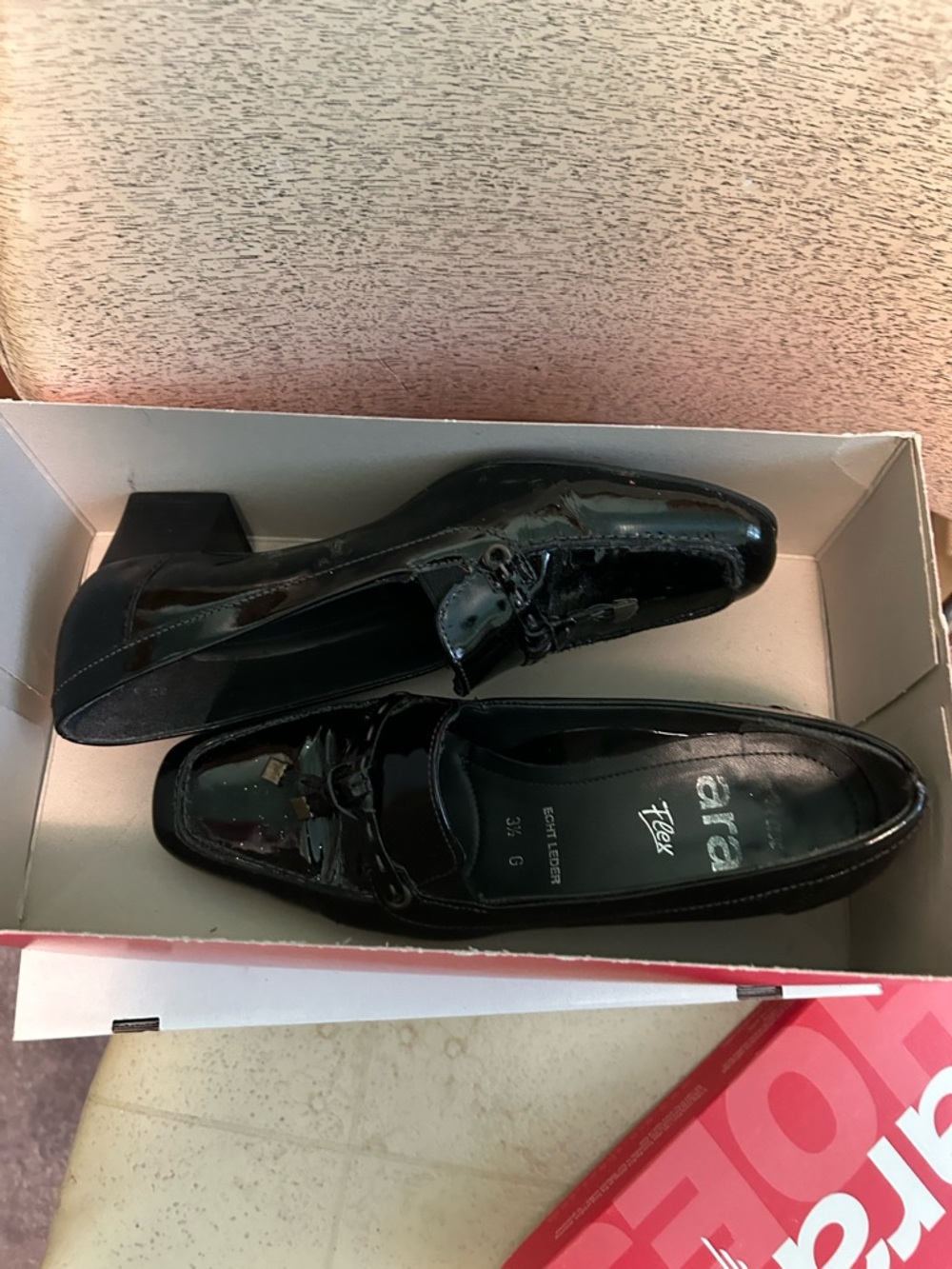 Ara Black Patent Leather Men's Slip-On Loafers
